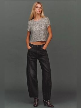NWT Driftwood Parker Jingle Jewels Barrel Jean size 31